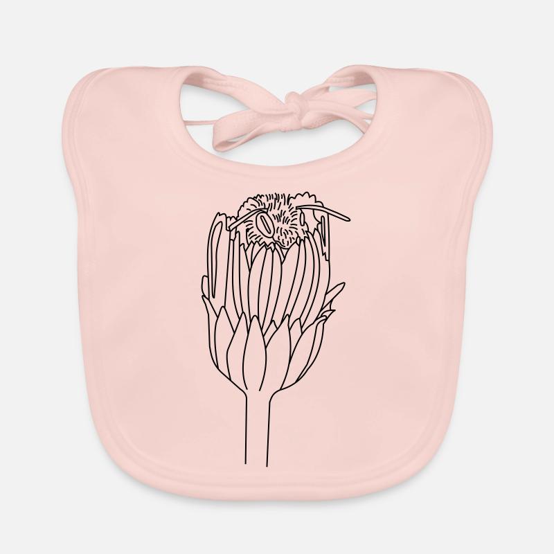 Bourdon en fleurs Bavoir bio Bébé