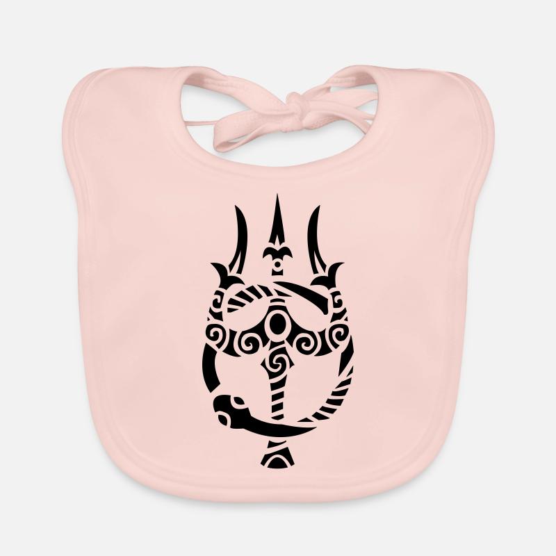 Trident de Poséidon avec ouroboros Bavoir bio Bébé