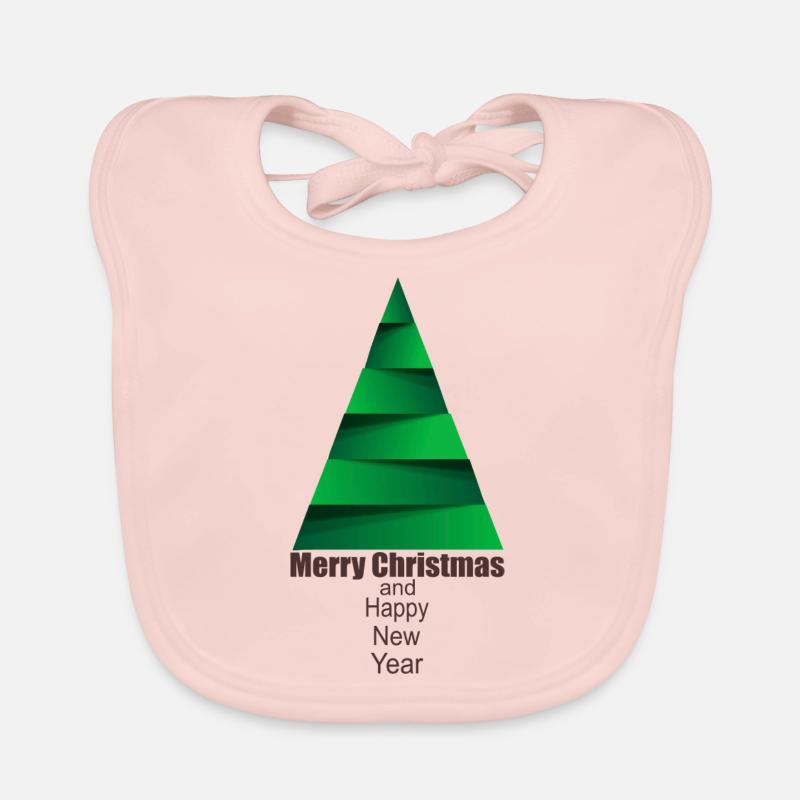 Moderner Weihnachtsbaum Modern Christmas Tree Baby Bio-Lätzchen