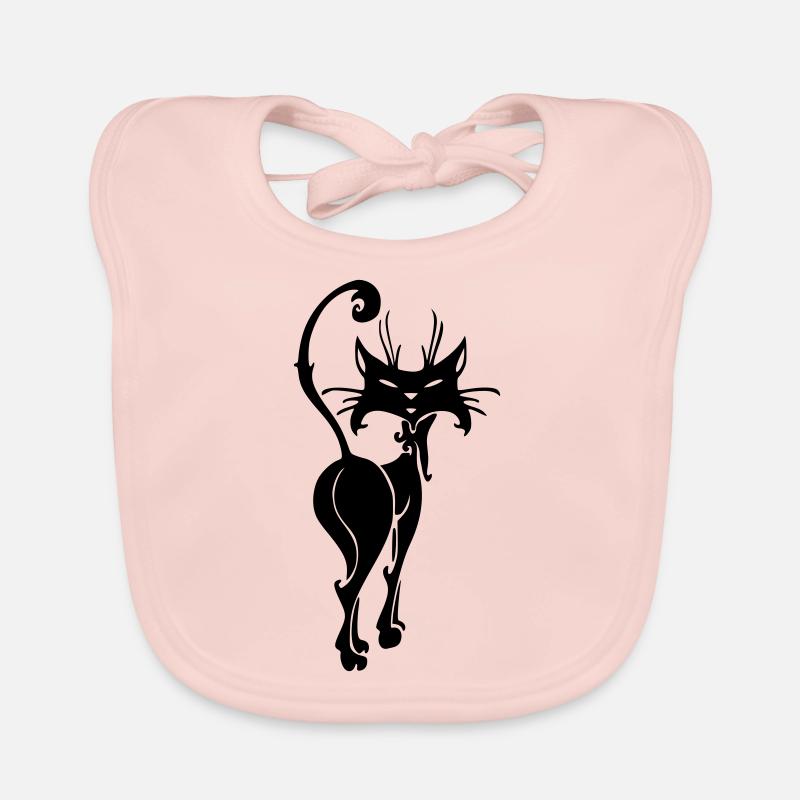 chat Bavoir bio Bébé