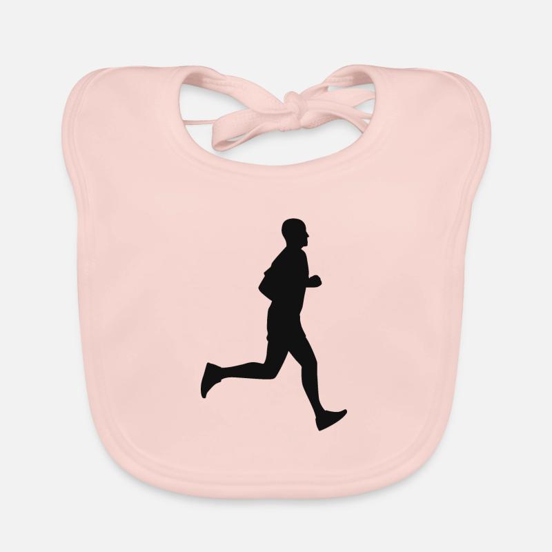 Läufer Jogging Silhouette Baby Bio-Lätzchen