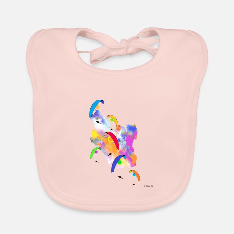 Paraglider pilot paragliding passion Organic Baby Bibs