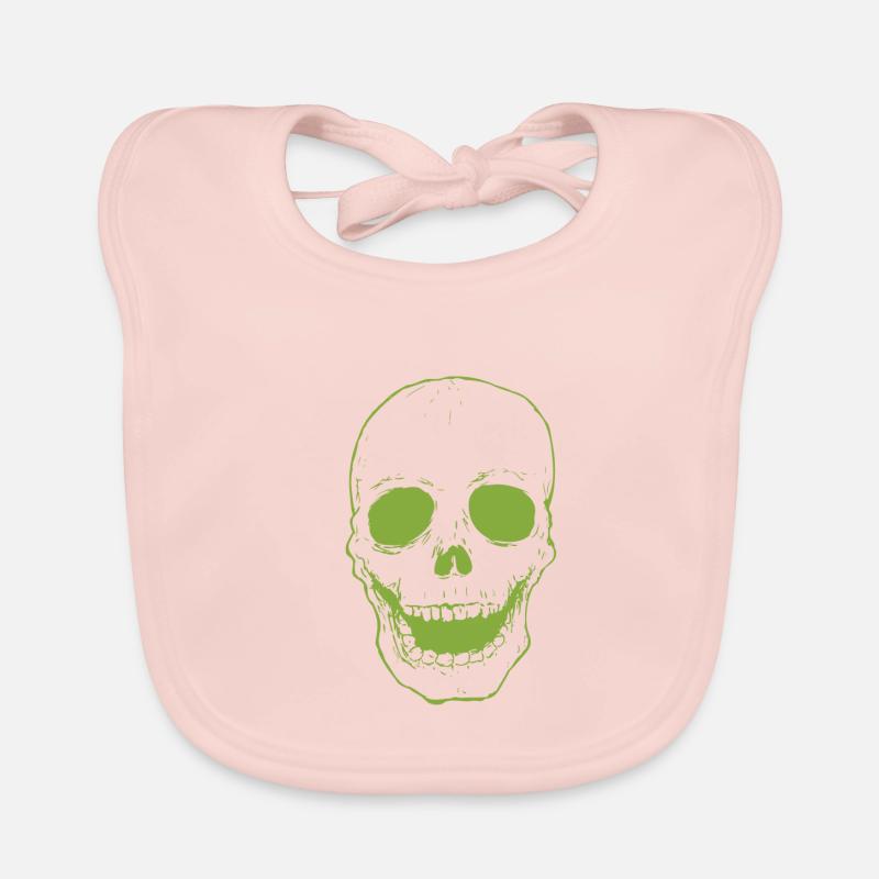 Crâne vert Bavoir bio Bébé