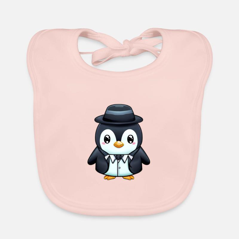 Süßer Pinguin Agent Baby Bio-Lätzchen