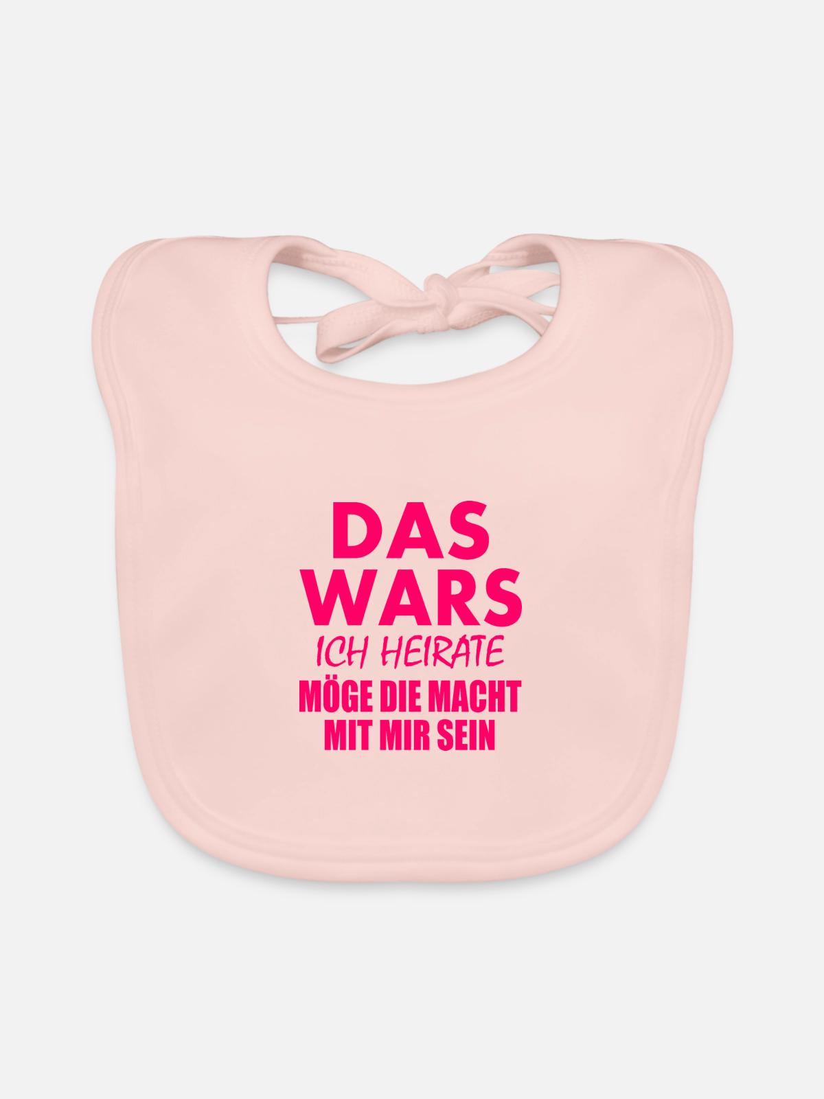 Das wars ich heirate - Baby Bio-Lätzchen - Rose - Vorne