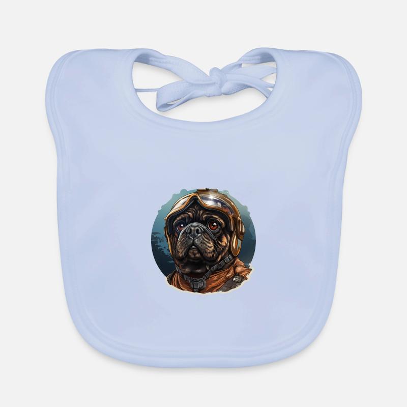 Pug Pilot Organic Baby Bibs