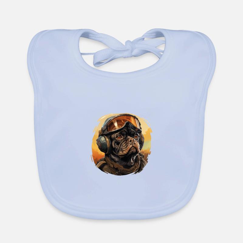 Pug Pilot Organic Baby Bibs