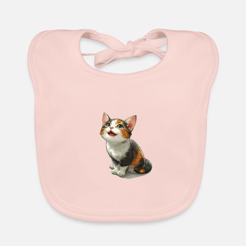 Chaton mignon Bavoir bio Bébé