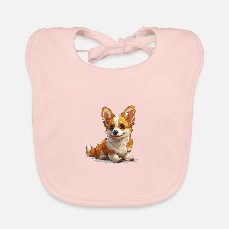 Mignon petit chien Bavoir bio Bébé