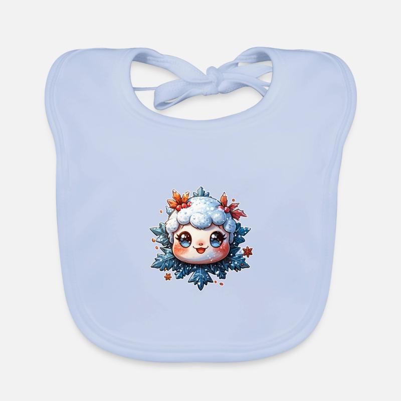 Snowflake for children Organic Baby Bibs