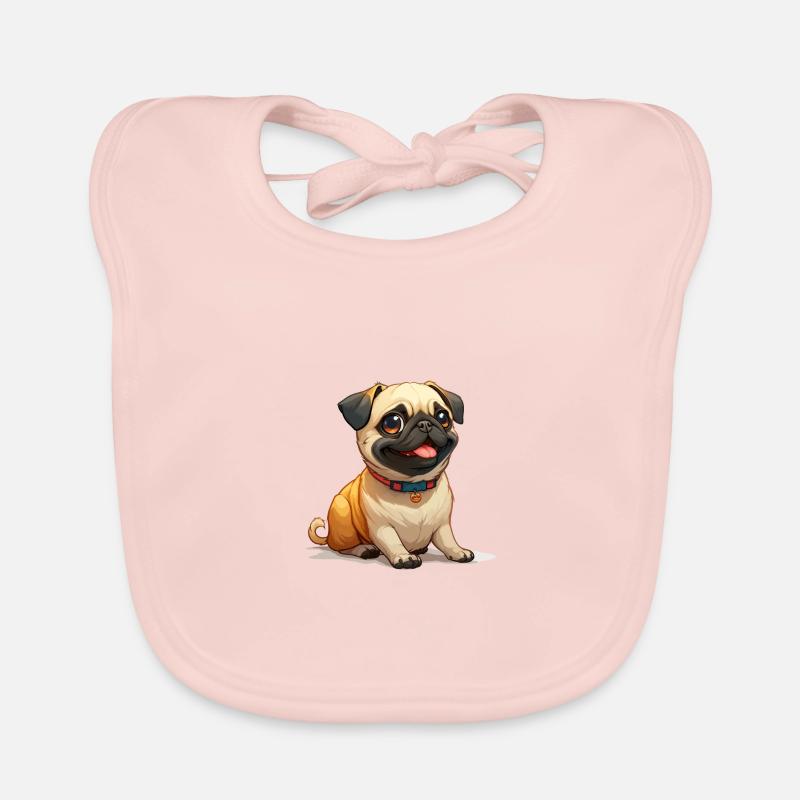 Mignon petit carlin Bavoir bio Bébé