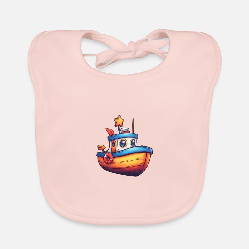 Bateau de pêche Bavoir bio Bébé