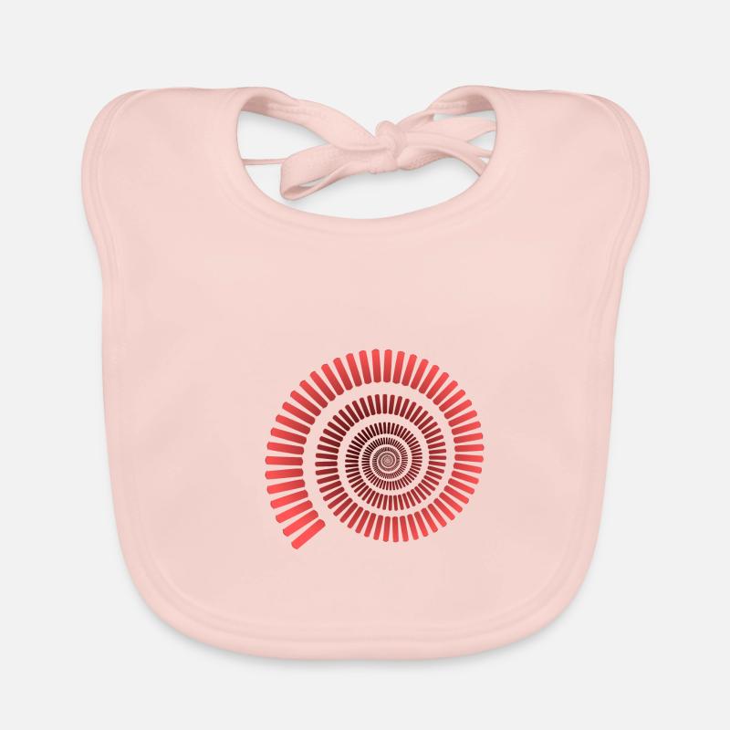 Spiral Abstract Art Pattern Sign Infinite Organic Baby Bibs