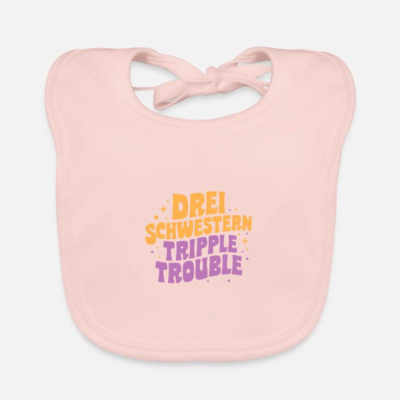 Drei Schwestern Geschenk Geburtstag Hochzeit Baby Bio-Lätzchen