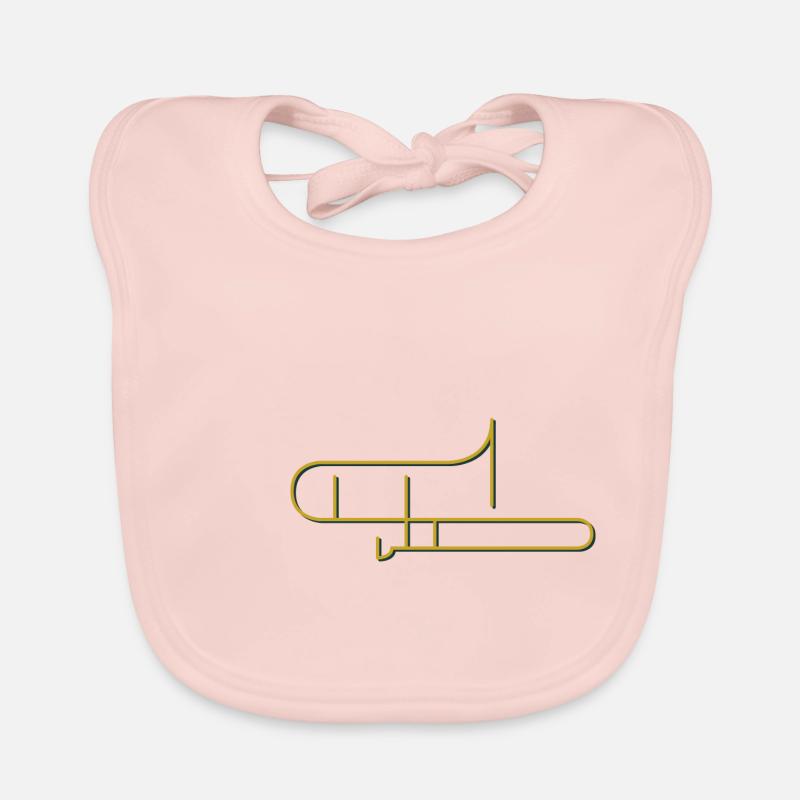 Posaunen Design Baby Bio-Lätzchen