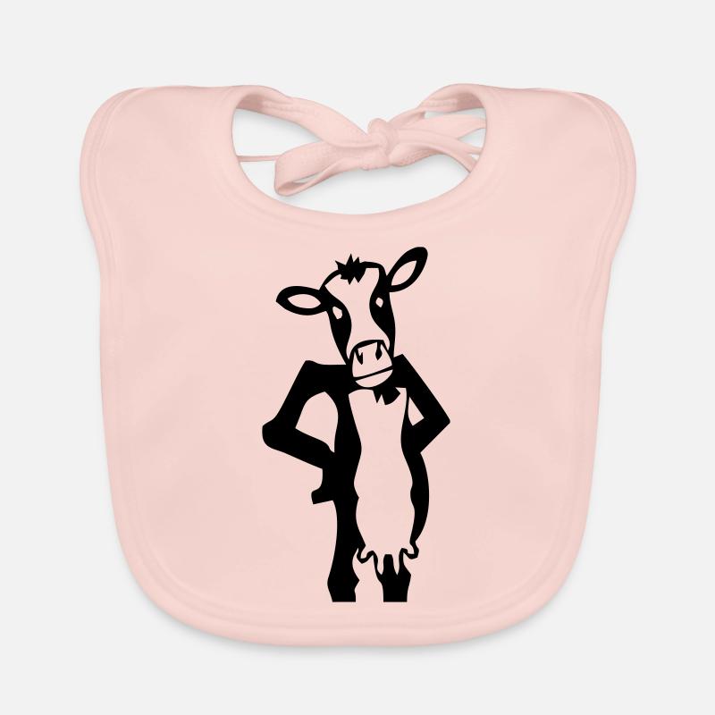 milchkuh kuh kühe - Baby Bio-Lätzchen - Rose