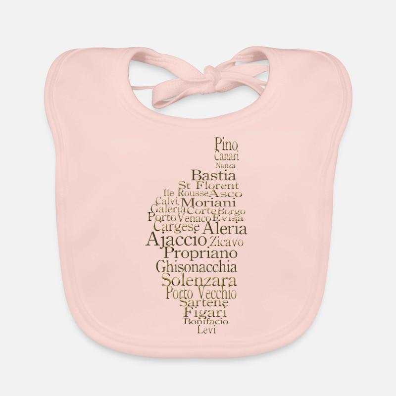 Corse - Bavoir bio Bébé - rose