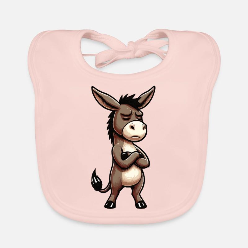 Esel Eselchen Eselhalter Muli Langohresel Muli Baby Bio-Lätzchen