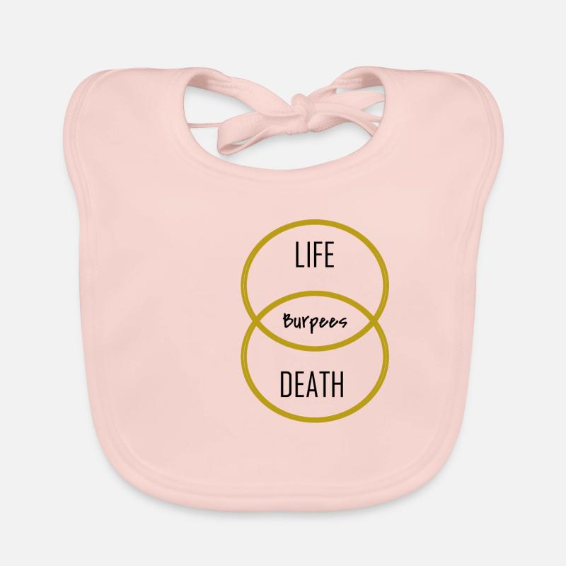 Burpee Burpees Squat Push Up Gift Exercice - Bavoir bio Bébé - rose