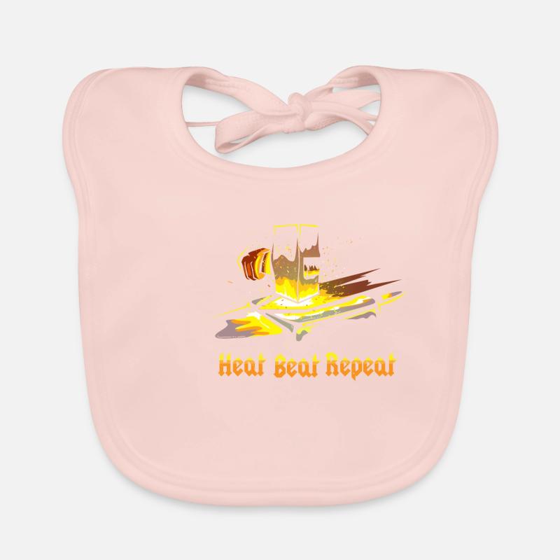 Blacksmith Blacksmith Glowing Sword Hammer Repeat Organic Baby Bibs