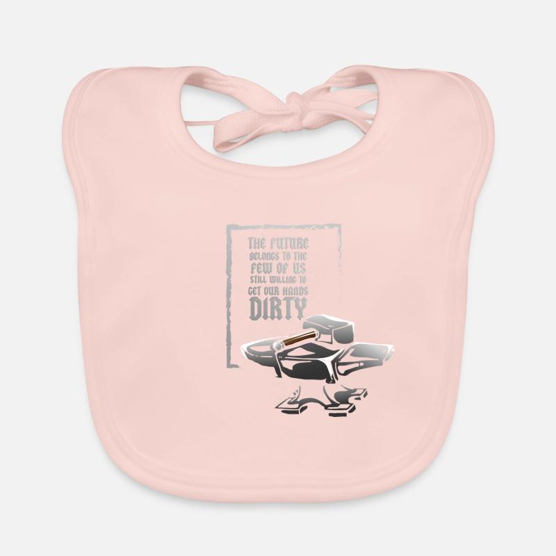 Blacksmith blacksmith hammer anvil hands Dirty Organic Baby Bibs