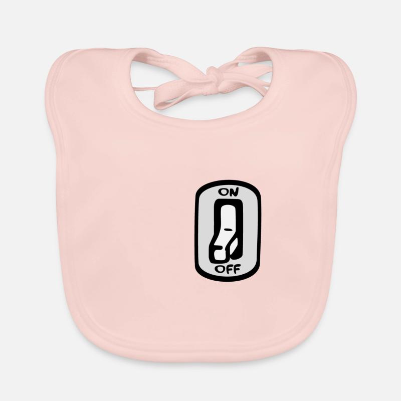 On Off Schalter Geschenk Baby Bio-Lätzchen