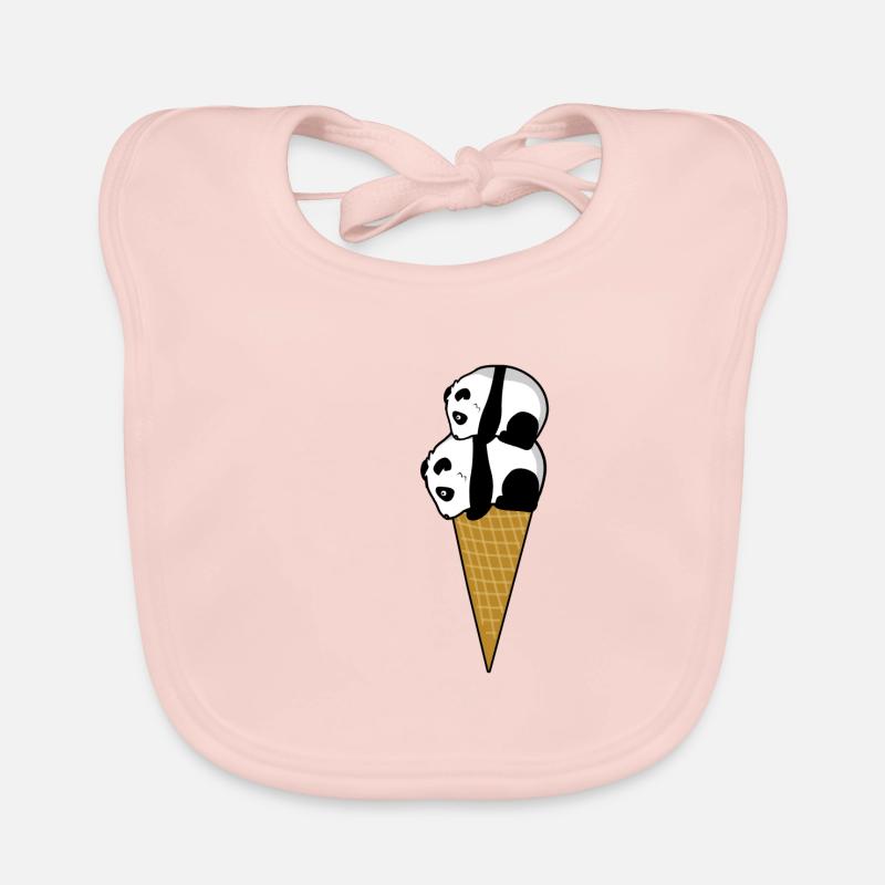 Lustiger Panda Eisbär Eis Geschenk Baby Bio-Lätzchen