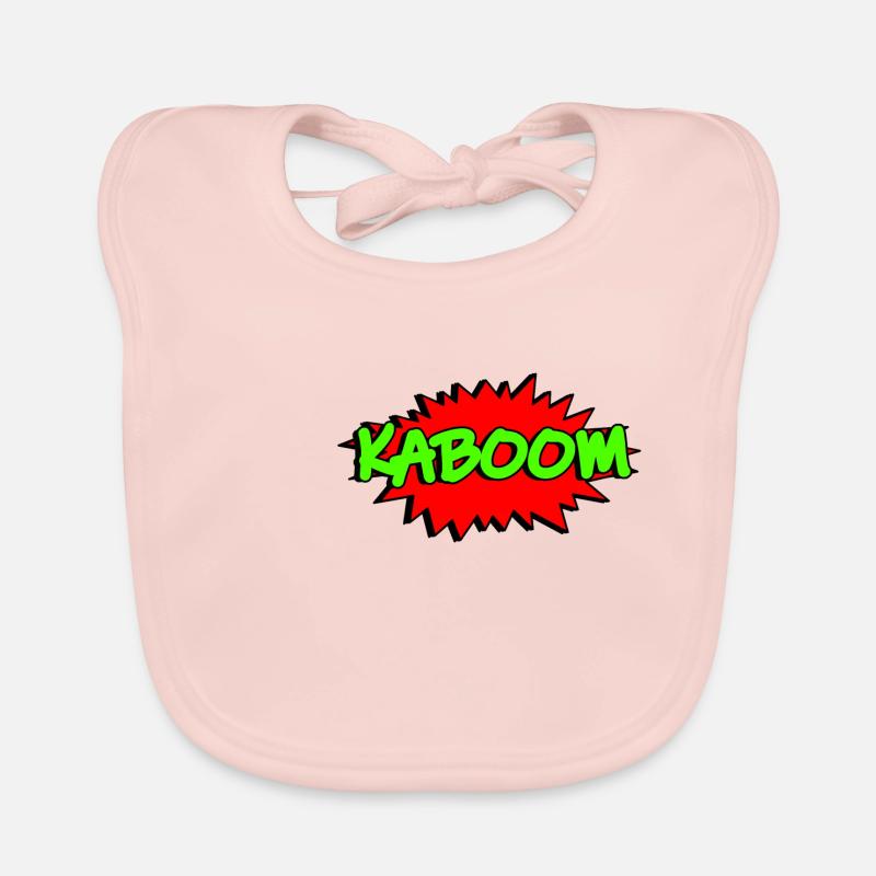 Comic Kaboom Schirftzug Graffiti cool gift Organic Baby Bibs