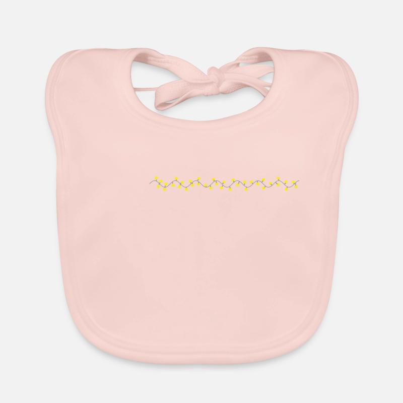 Lichterkette Deko - Baby Bio-Lätzchen - Rose
