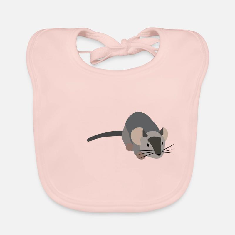 Graue Maus Baby Bio-Lätzchen