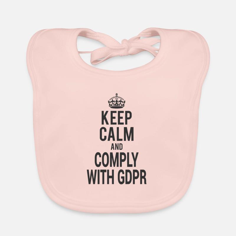 Keep Calm And Comply With GDPR Baby Bio-Lätzchen