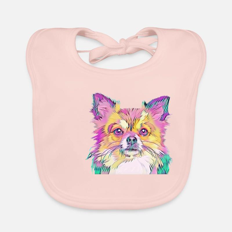 Chien coloré Bavoir bio Bébé