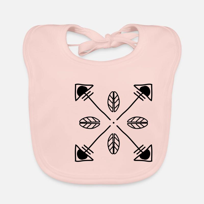 Flèches de hipster, vintage, flèche, plume Bavoir bio Bébé