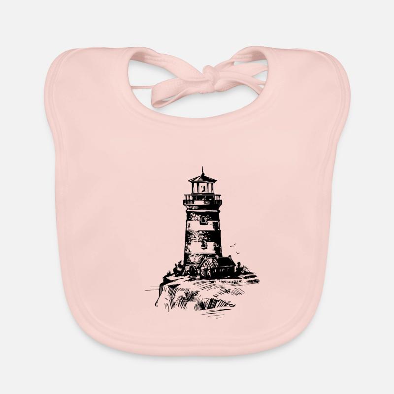 Leuchtturm Shirt · Ocean side · Geschenk Baby Bio-Lätzchen