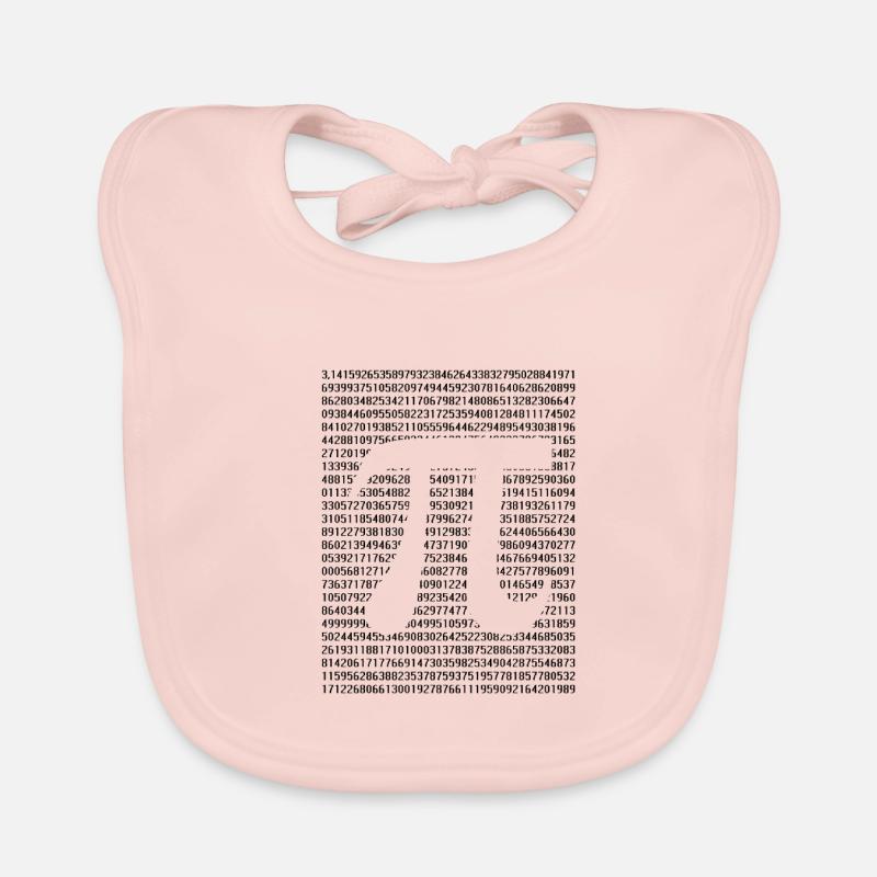 Numéro pi - Bavoir bio Bébé - rose