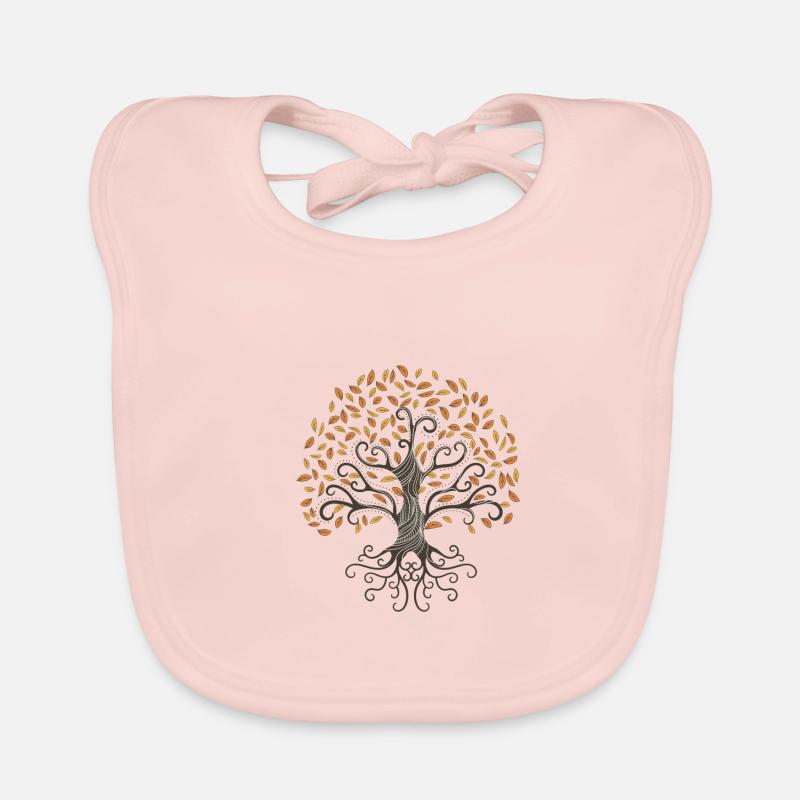 Herbstbaum - Baby Bio-Lätzchen - Rose