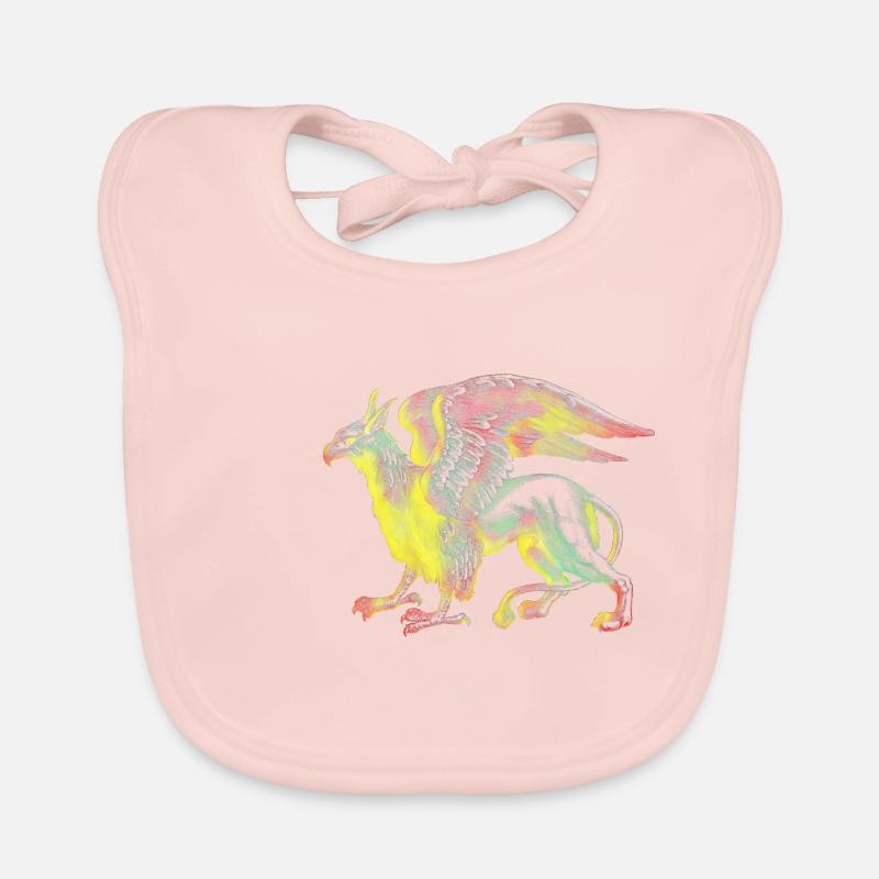 Mythical creatures colorful Organic Baby Bibs