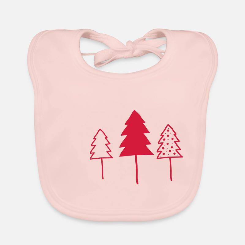 Sapins, noël, arbre de noël, forêt Bavoir bio Bébé