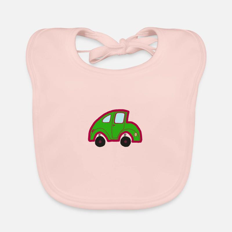 grünes BuckelAuto Baby Bio-Lätzchen