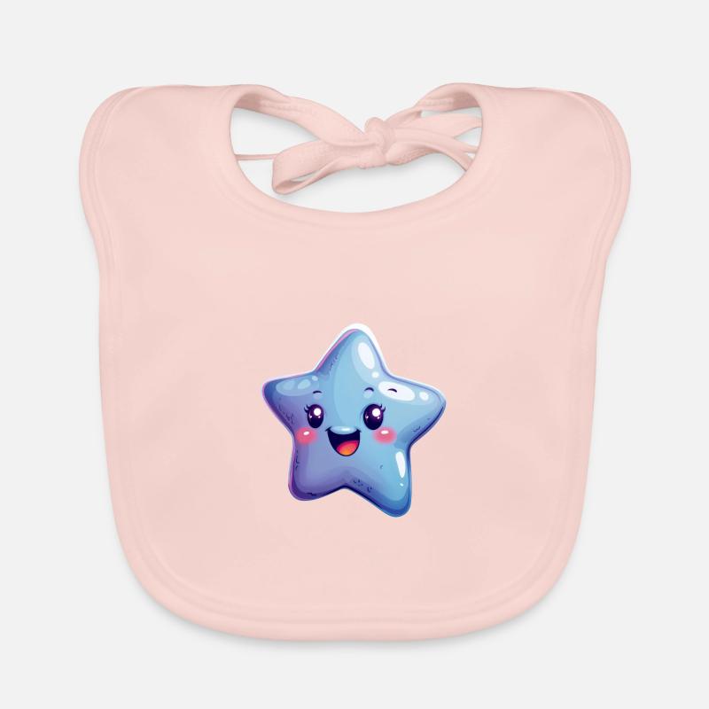 Stern - Baby Bio-Lätzchen - Rose