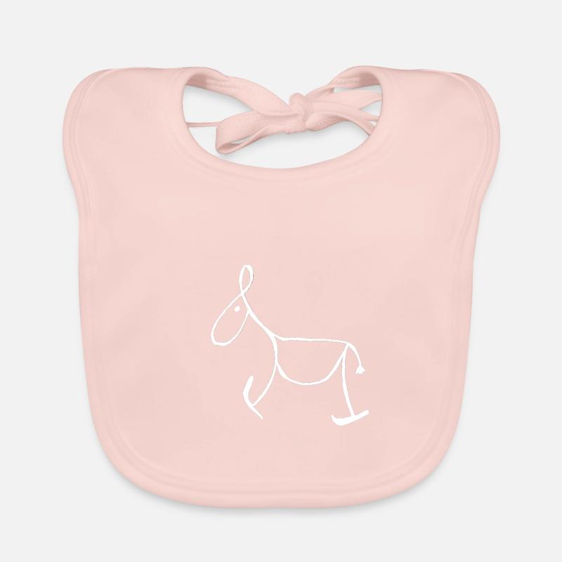 Esel - Baby Bio-Lätzchen - Rose