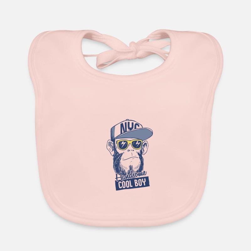 affe, cool boy Baby Bio-Lätzchen