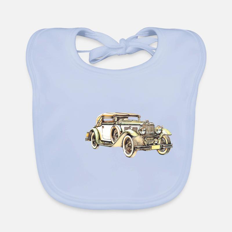 Oldtimer Auto retro Baby Bio-Lätzchen