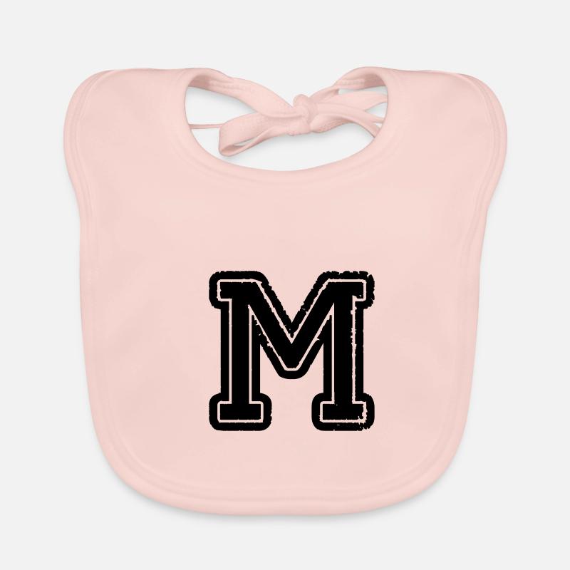 letter M Organic Baby Bibs
