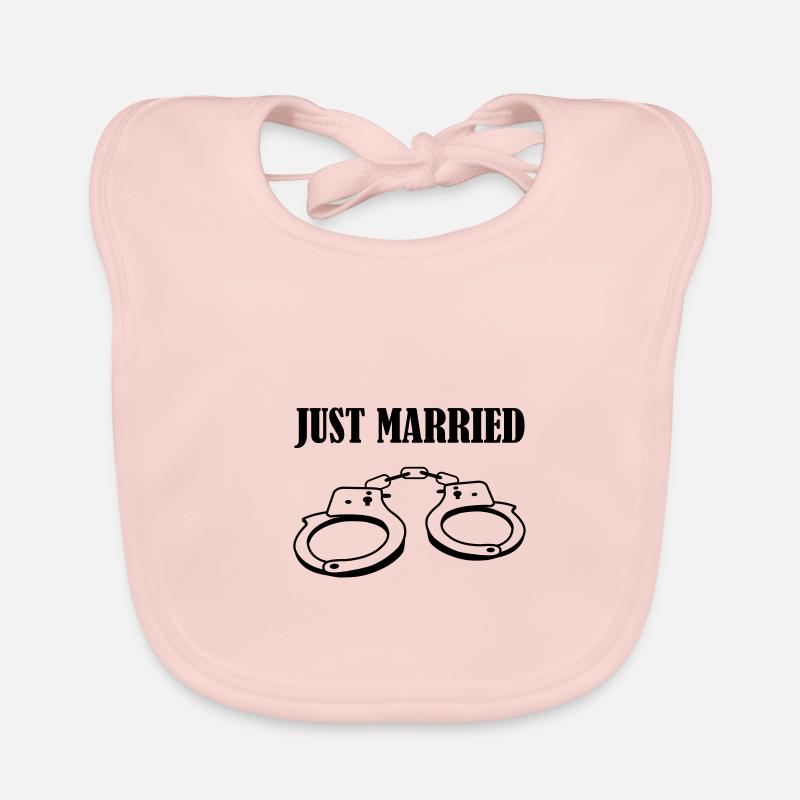handcuff just married Organic Baby Bibs