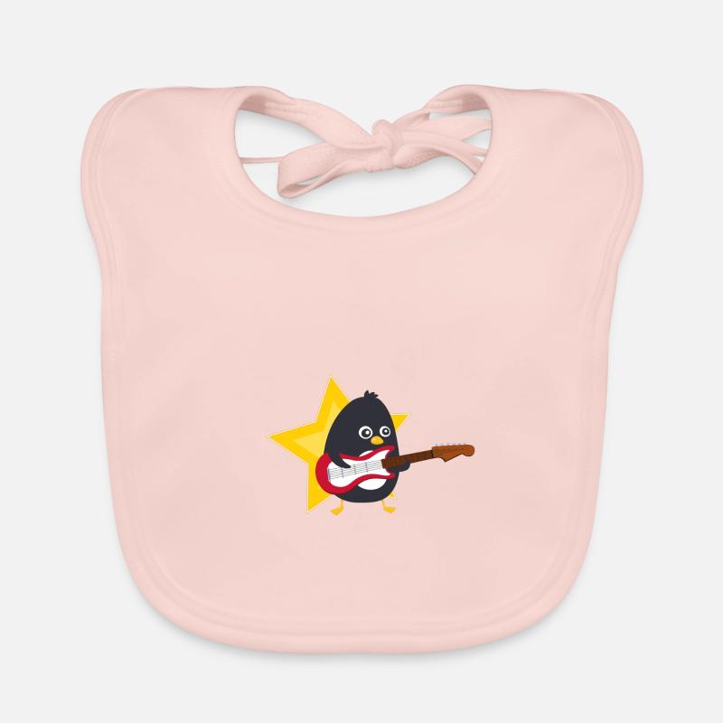 Pingouin Guitariste Bavoir bio Bébé