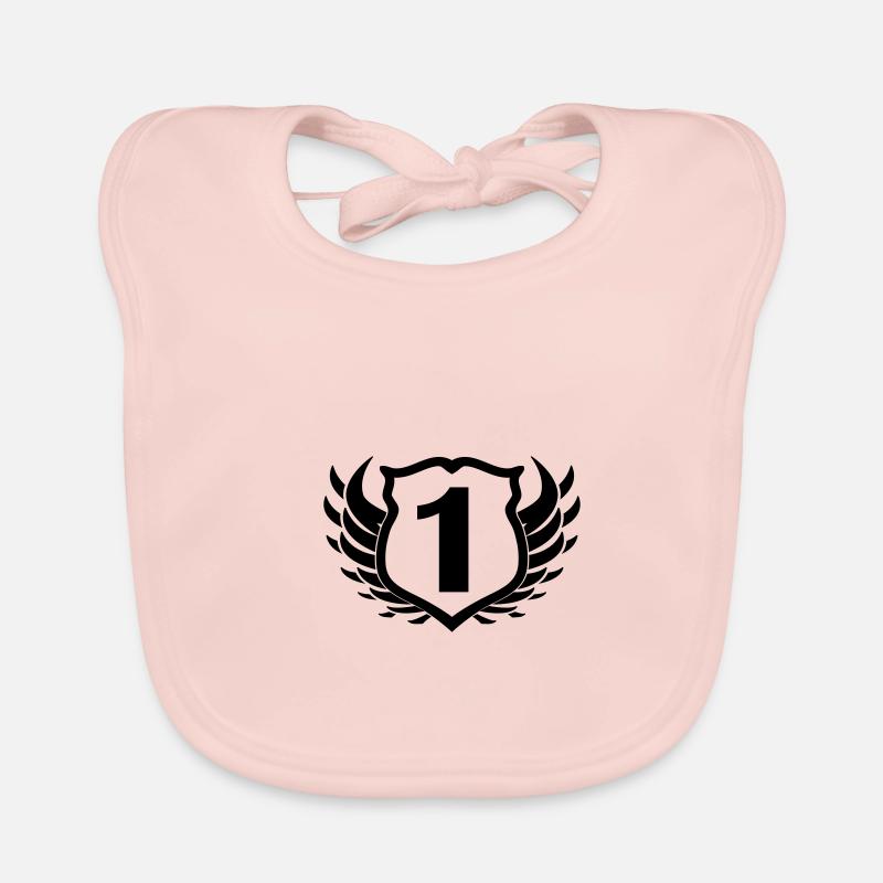 wappen 1 - Baby Bio-Lätzchen - Rose