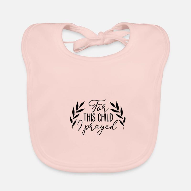 Idée de cadeau De la prière - Enfant - Bavoir bio Bébé - rose