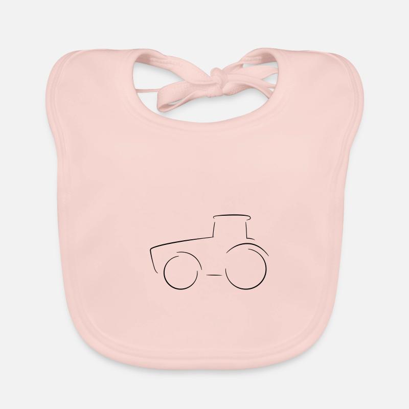 Traktor Maschine Auto - Baby Bio-Lätzchen - Rose