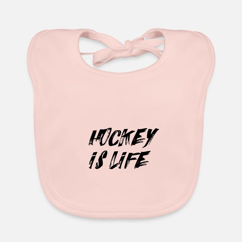 hockey is life Baby Bio-Lätzchen